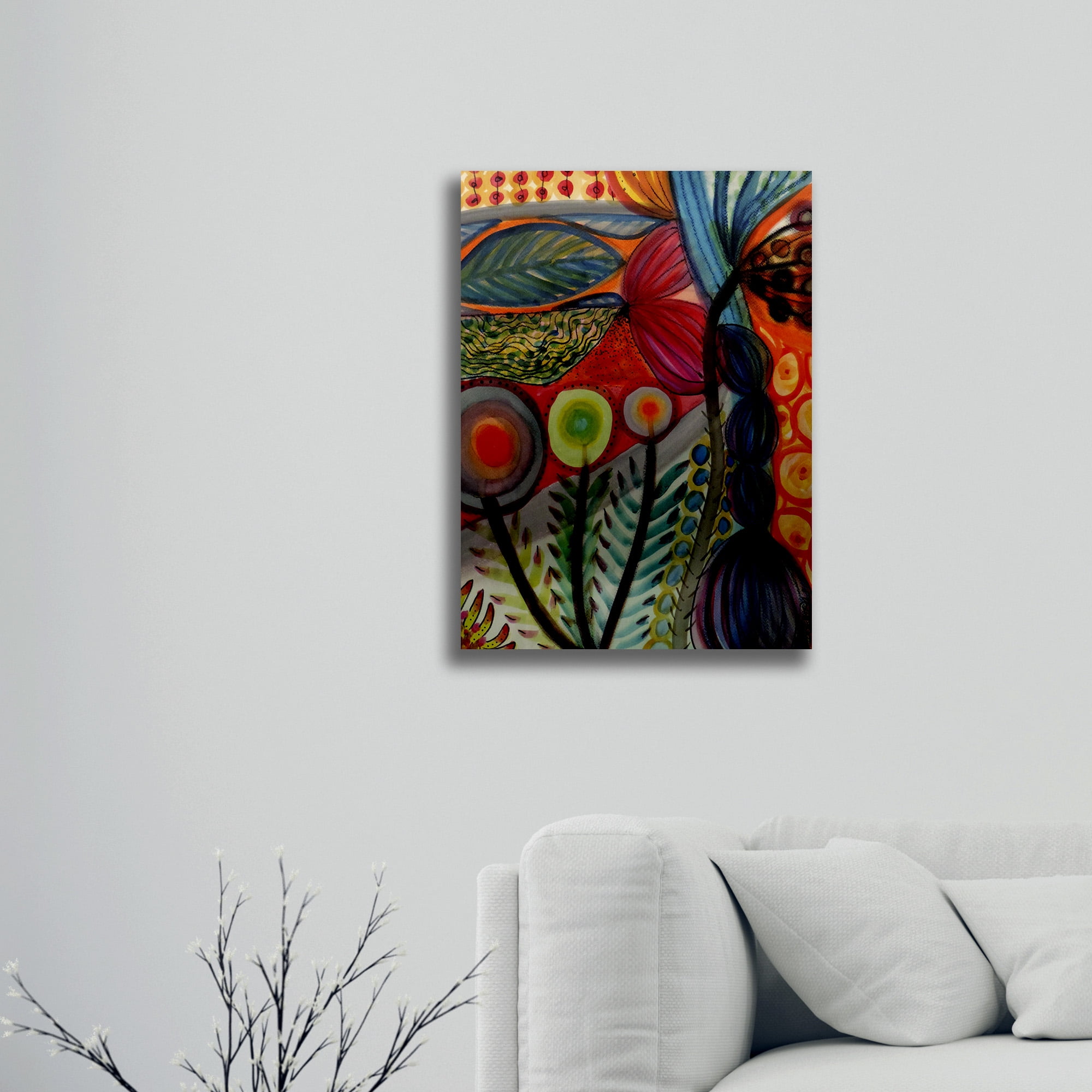 Sylvie Demers 'Vivaces' Floating Brushed Aluminum Art