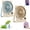 2-D, variant on Ultra Thin Mini USB Rechargeable Card Fan, USB Rechargeable Mini Desktop Fan with Phone Holder & LCD Display, 6 Speeds Portable Pocket Fan, 180° Wide Angle, for Office, Home, Travel (2-F)