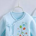 thumbnail image 5 of CAUYDY Preemie Girls Going Home Outfits Baby Boys Sleepwear Unisex Infant Layette Long Sleeved Shirt Hat Pants Bib Bellyband 7Pcs Cotton Set Fall Sizes 0-3 Months,Light Blue, 5 of 6