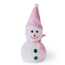 Christmas Luminous LED Snowman Decoration - Warm White Light Holiday Figurine for Tabletop Display - Festive Party Props & Small Gifts, Christmas Snowman Desktop Decoration Scene