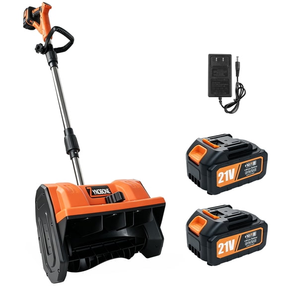 ZYNOBONE 21V Cordless Snow Shovel, 12.5" Width Electric Snow Blower with 2X 4.0Ah Batteries & Charger,Lightweight for Driveway Deck Sidewalk