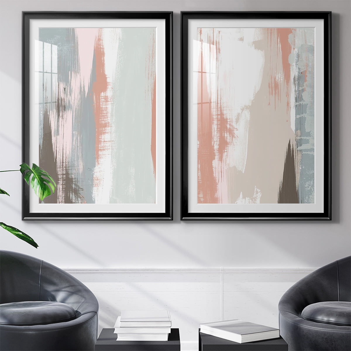 Wexford Home Sandstone Peel I Premium Framed Print, 22.5" x 30.5" - Ready to Hang, Black (Set of 2)