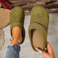 thumbnail image 5 of uublik Women Slippers Breathable Fabric Soft Sole House Shoes Non Slip Slippers, Green, 5 of 7