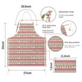thumbnail image 7 of White Christmas Folk Apron-Garden Aprons for Women with Pockets-Cotton Linen Waterproof Kitchen Cooking Gardening Aprons Adjustable for Kitchen,Cooking,BBQ and Salon 32"x27", 7 of 7