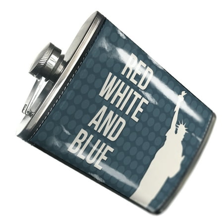 

NEONBLOND Flask Red White and Blue Fourth of July Lady Liberty