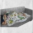 thumbnail image 6 of Fairy Soft Flannel Fleece Blanket, Cartoon Princess Pattern with Magic Wand Dragon Dress Unicorn and Crown Little Child, Cozy Plush for Indoor and Outdoor Use, 50" x 70", Multicolor, by Ambesonne, 6 of 6