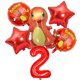 thumbnail image 5 of Juego de globos de aluminio con números para cumpleaños de Pokémon, Pikachu, Squirtle, Charmander, suministros para decoraciones de fiestas de baby shower para niños y niñas, 5 of 5