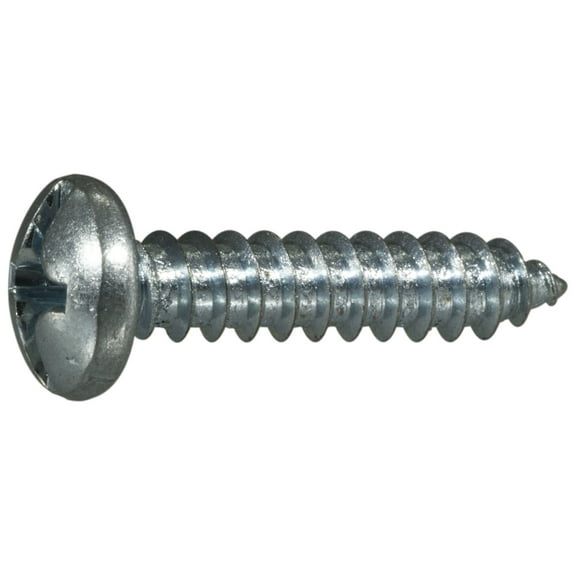 #12 x 1" Zinc Plated Steel Combo Pan Head Sheet Metal Screws SMSPS-481