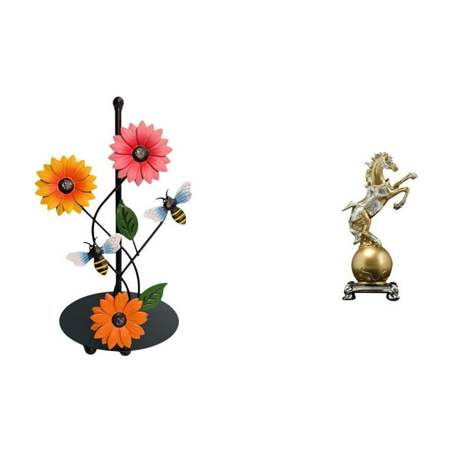 Soporte de papel higiénico,Soporte para toallas de papel de encimera,Figura de escritorio,Estatua de caballo en estante,escritorio,oficina,decoración del hogar,Figura decorativa de escritorio