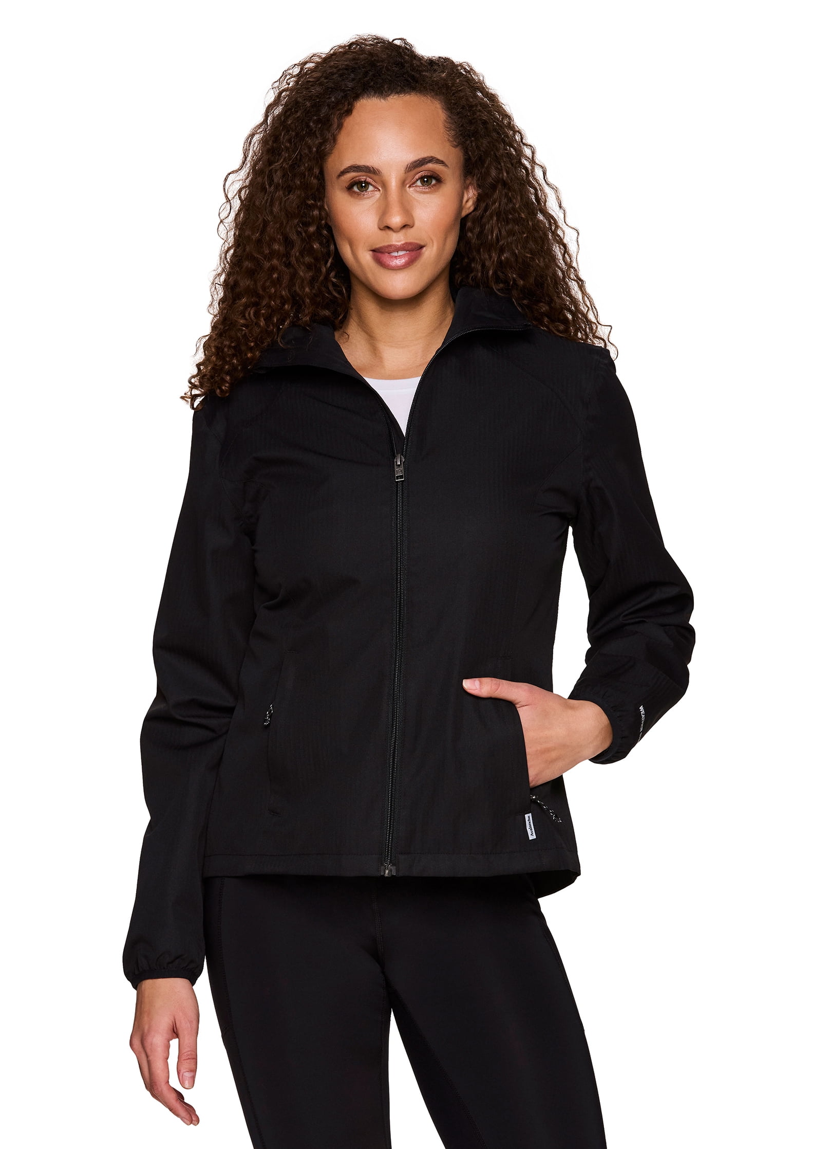 Avalanche Women's Packable Water Repellant Rain Jacket With Zipper