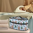 thumbnail image 2 of HELLHERO Handheld Steamer Iron Storage Case Portable Steam Iron Case Garment Steamer Box Travel Steamer Holder Easy to Store and Carry Christmas Tree and Puppy, Case Only, 2 of 6