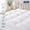 White, variant on Twin Pillow Top Mattress Topper, Plush Feather Down Alternative Mattress Pad, Soft Cooling Bed Mattress Protector