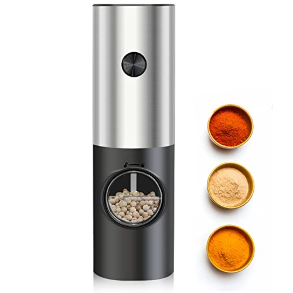 JIARUI Electric Salt and Pepper Grinder SetStainless Steel, Battery