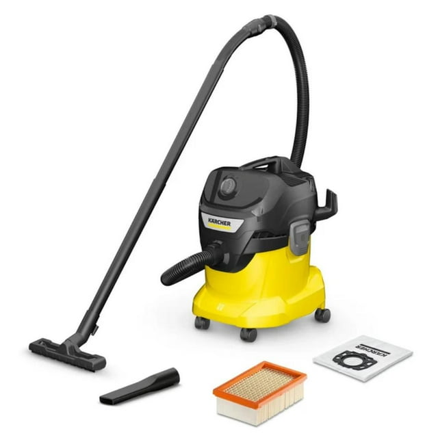 Aspiradora Para Suciedad Sólida Y Líquida Kwd 4 Karcher Color Amarillo