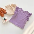 thumbnail image 2 of REDARER Girls' Tee - Lace Detail Round Neck Cotton Short Sleeve Spring Summer Toddler Kids Comfortable Playwear Top,2-3 Years, 2 of 3