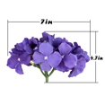 thumbnail image 4 of Cabezas de hortensia de seda flojery con flores artificiales (moradas), 4 of 6