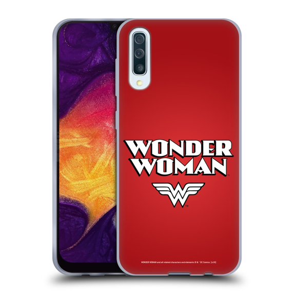 Head Case Designs Officially Licensed Wonder Woman DC Comics Logos Text Soft Gel Case Compatible with Samsung Galaxy A50/A30s (2019)