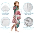 thumbnail image 7 of Pioneer Flower Floral Print Pattern Hooded Bath Towel，50"x30" for Ages 3 To 12 Kids, Quick Dry Lightweight Soft Microfiber Hood Beach Towel Cover Up for Kids, 7 of 7