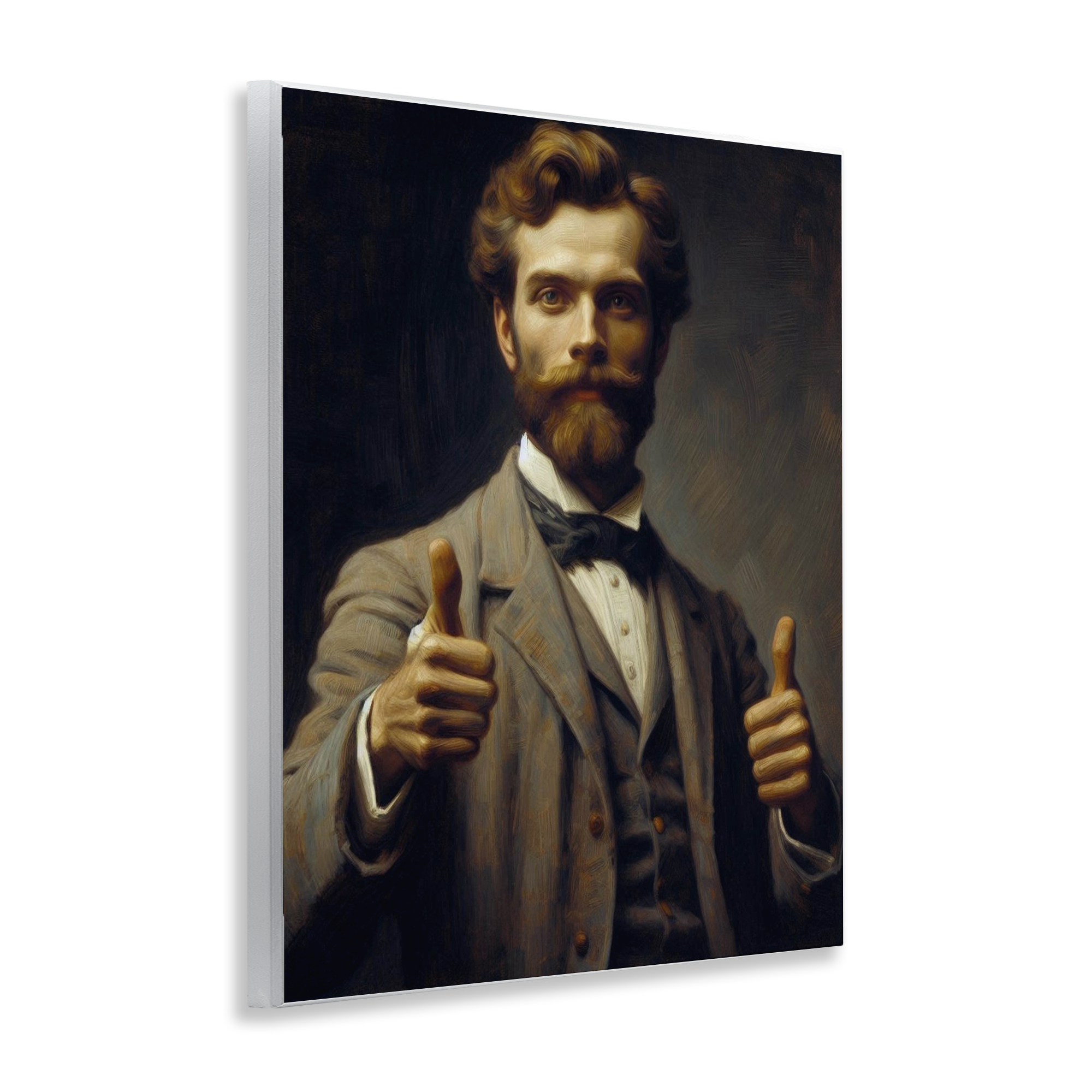 Funny Thumbs Up Gentleman Wall Plaque Art, design by Lettered and Lined
