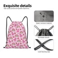 thumbnail image 4 of Honeii Cute Flamingo Print Drawstring Backpack,Drawstring Bags String Backpack Gym Cinch Sack Backpack Sport Bag Draw-Small, 4 of 6