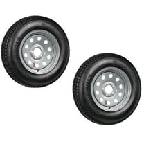 eCustomrim 2-Pk Trailer Tire Rim ST175/80D13 175/80D B78-13 Load C 5 Lug Silver Mod Wheel