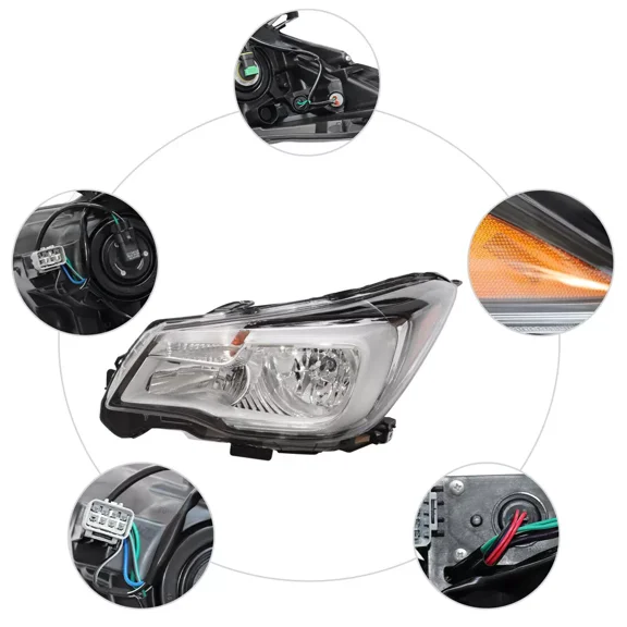 Headlight For 2017-2018 Subaru Forester Halogen Left Driver Side Headlamp w/Bulb