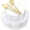 White with Gold, variant on 150 Pcs White and Gold Plastic Plates - Elegant Disposable Gold Plastic Dinnerware set Include Dinner & Dessert Plates Cups for Birthday Party Wedding 30 Guests