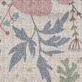 thumbnail image 2 of 10' Runner Cream Floral Power Loom Washable Non Skid Runner Rug, 2 of 10