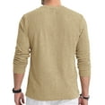 thumbnail image 3 of Thrilos Mens Long Sleeve Shirts Crewneck Casual Tops Pullover Work Shirts Stretch Textured Knit T-Shirts with Pocket, 3 of 9