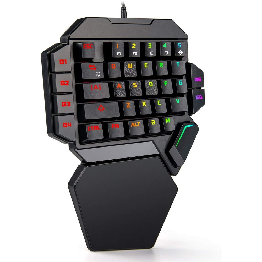OneHanded Mechanical Gaming Keyboard Blue Switches RGB Backlit 35