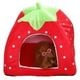 thumbnail image 2 of LOLIPPYY XL Red Plush Pet Bed House for Small Dogs and Cats, Lightweight, Cozy, Soft and Comfortable, 2 of 6