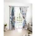 thumbnail image 3 of Blue Gnomes Christmas Blackout Curtains for Bedroom/Living Room, Thermal Insulated Kitchen Curtains, Xmas Gifts Snowflake Pine Cones Grommet Darkening Window Treatment Drapes 52"x63"x2, 3 of 8