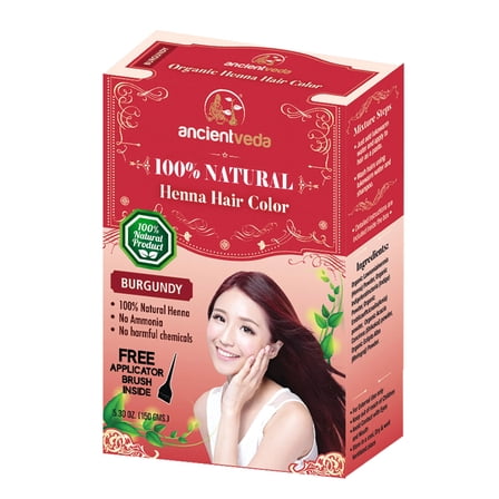 Ancient Veda 100% Natural Burgundy Color Henna Hair Color Dye
