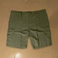 thumbnail image 4 of pstuiky Pantalones cortos para hombre, Pantalones cortos casuales de lino para hombre, con múltiples bolsillos, rectos, de color liso, cómodos y transpirables., 4 of 4