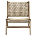 thumbnail image 5 of Modway Saoirse Woven Rope & Wood Accent Lounge Chair in Natural/Walnut, 5 of 9