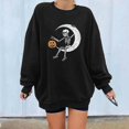 thumbnail image 2 of Pullovers d'Halloween pour Femmes Manches Longues Chandails en Molleton Squelette Drôle Citrouille, 2 of 5