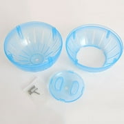 Walbest Hamster Exercise Ball, 3.9inch Transparent Hamster Running Wheel Mini Running Activity Exercise Ball for Dwarf Hamster, Small Animals Cage Accessories for Small Animal Pet Rat Mice (Blue)