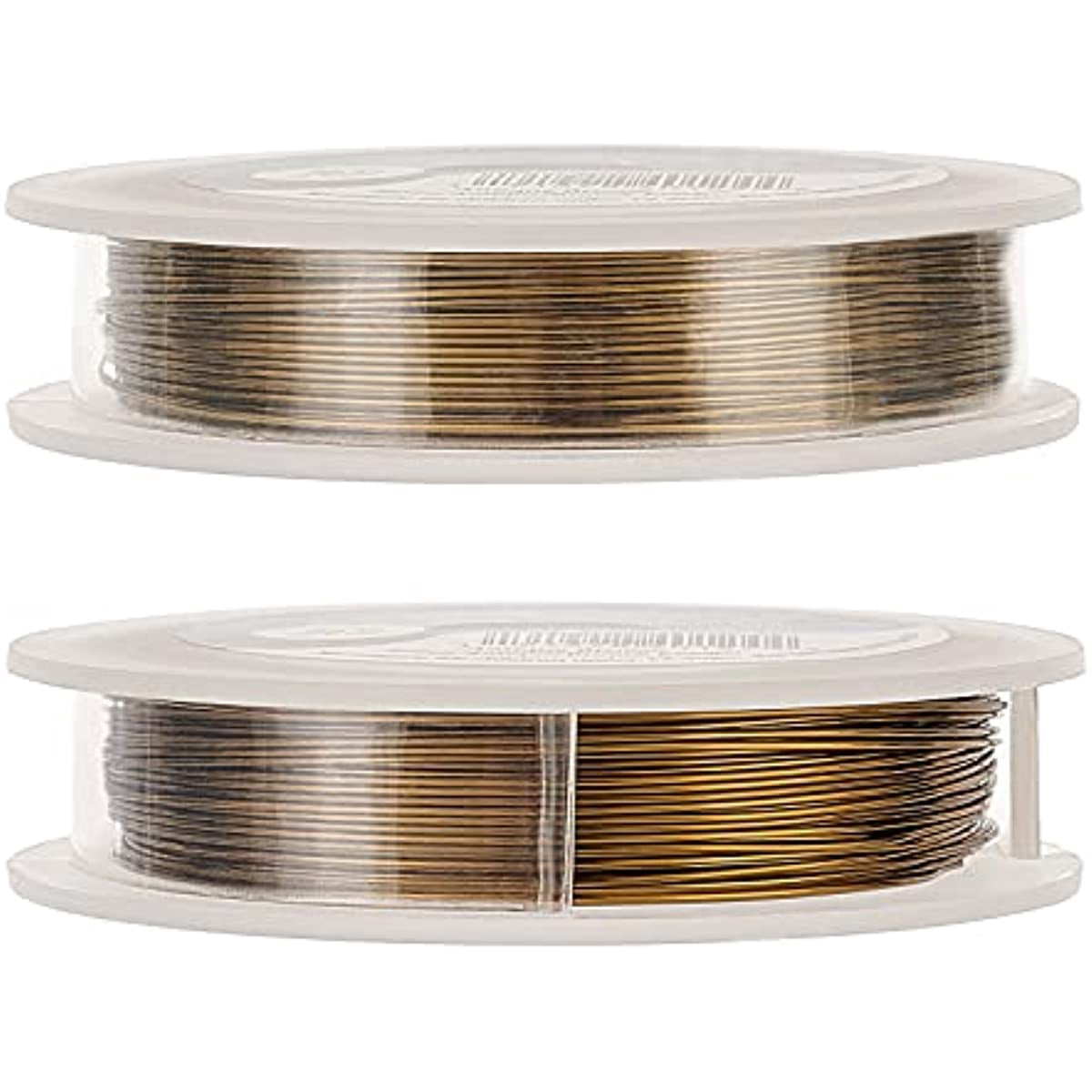 4 Rolls x 21 yard Copper Wire 23 gauge Sliver Gold Wire Jewelry Beading Wire for Necklace Bracelet Making