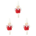 thumbnail image 3 of stanreset Noël Peluche Ange Suspendu Jouet Vacances Pendentif Décoration Rouge 3Set, 3 of 6