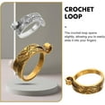 thumbnail image 3 of 4pcs Braided Ring Braided Knitting Rings Yarn Guide Metal Knitting Ring Adjustable Knitting Ring Yarn Holder Vintage Decor Professional Knitting Ring Alloy Accessories Crochet, 3 of 5