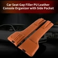 thumbnail image 2 of Car Seat Gap Filler PU Leather Console Organizer with Side Pocket, 2 of 8
