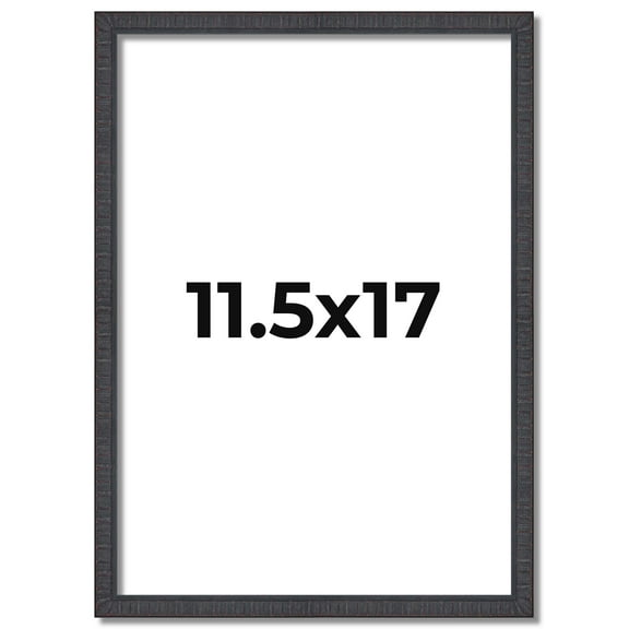 11.5x17 Rustic Brown Real Wood Picture Frame Width 0.75 inches | Interior Frame Depth 0.5 inches |