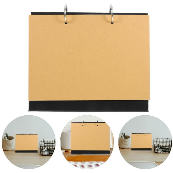 Masteelf Diy Blank Desk Calendar Office Table Planner Memo Pad School Monthly Planner 2 Ring Binder Calendar for Home Office