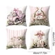 thumbnail image 3 of CaiYueKe 4 Pcs Easter Throw Pillow Covers Decorative Cushion Sofa Couch Pillowcases Home Decor Spring Holiday Farmhouse Decorations Accent Pillows Living Room Bedroom, 3 of 6