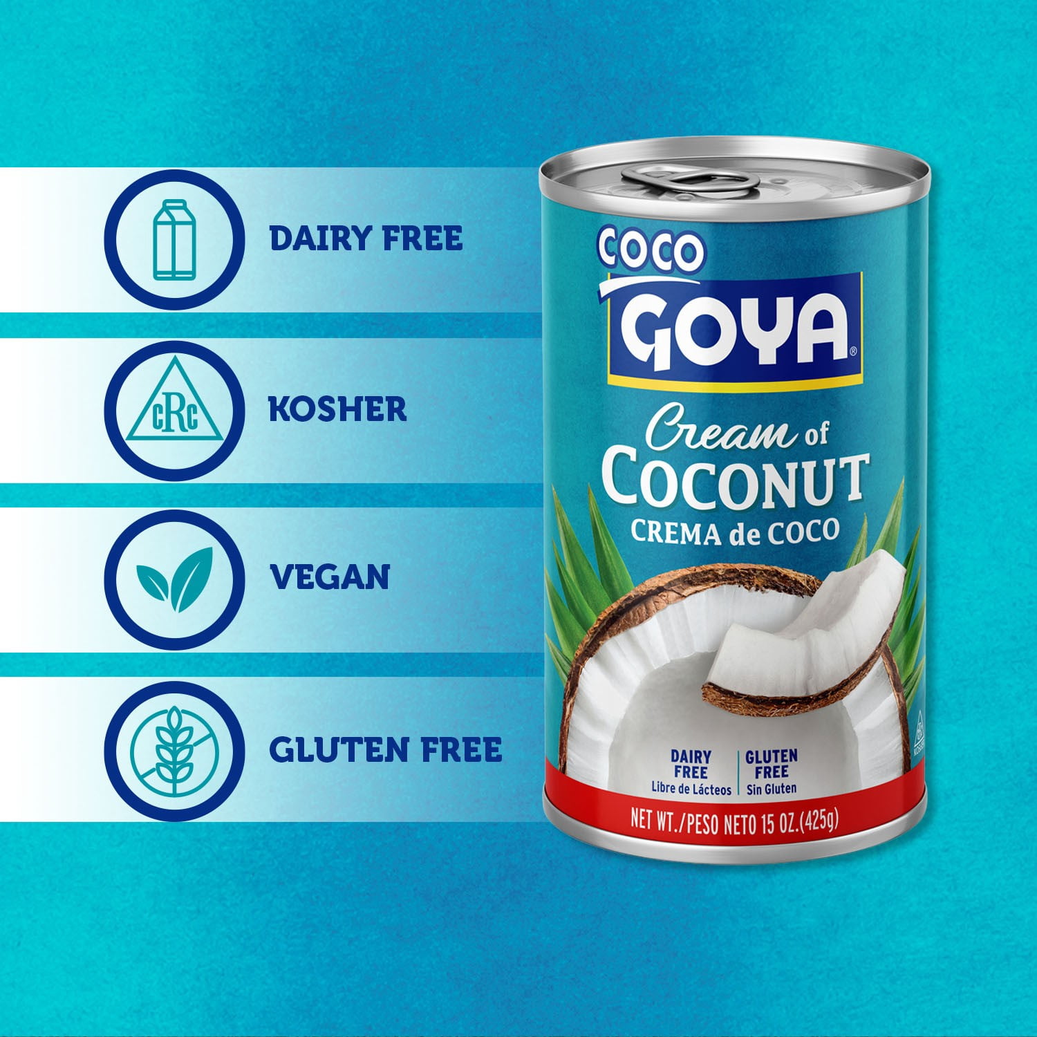 (3 pack) GOYA Cream of Coconut 15 oz Can