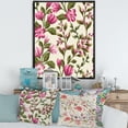 thumbnail image 2 of Designart 'Pink Vintage Wildflowers' Traditional Framed Canvas Wall Art Print, 2 of 5
