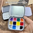 thumbnail image 1 of YAOMOBB Metal Watercolor Palette Portable Watercolor Packing Box Set 12 grids Design for Mini Storage during Outdoor Travel, 1 of 6