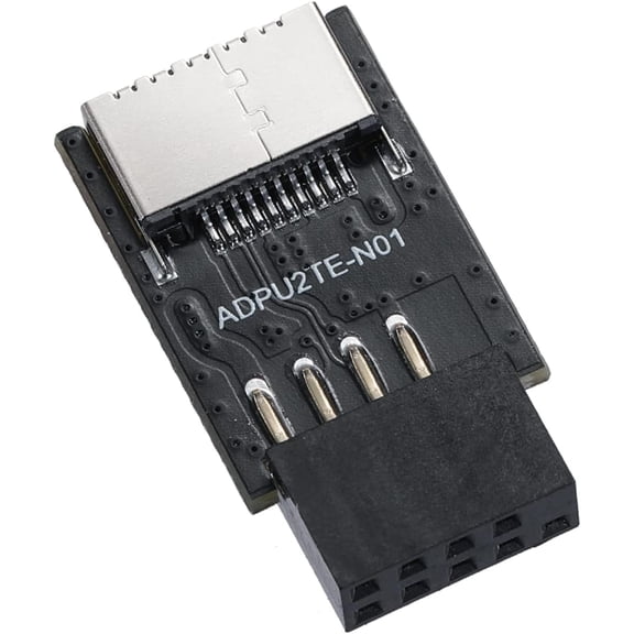 MZHOU USB 3.2 Type-E to USB 2.0 9-Pin Adapter - Plug & Play for Windows 11/10/8/7, Mac OS & Linux - Internal Motherboard Header Converter for PC Case Front Panel USB Ports