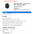 thumbnail image 2 of Auxiliary Fan Motor - Compatible with 2001 - 2005 GS430 2002 2003 2004, 2 of 2