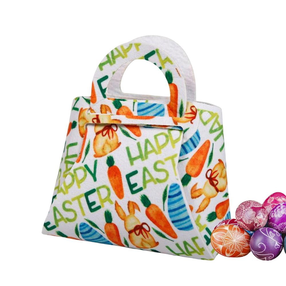 Laideyi Easter Bunny Gift Bags Rabbit Tote Bag Easter Party Favor Bags
